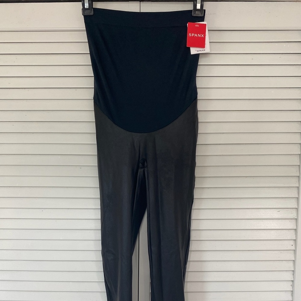 Spanx Mama Faux Leather Leggings